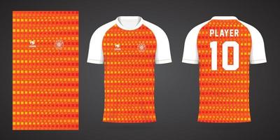 oranje sportshirt jersey ontwerpsjabloon vector