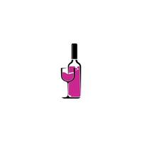wijn pictogram logo ontwerp vector