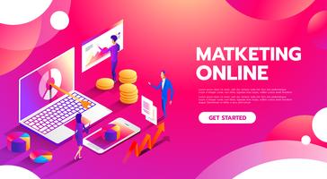 Online marketing vector