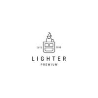 lichtere lijn logo concept, platte pictogram ontwerpsjabloon vector