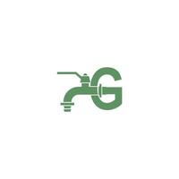 kraan icoon met letter g logo ontwerp vector