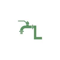 kraan icoon met letter l logo ontwerp vector