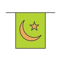 vlag ramadhan pictogram voor website, presentatie symbool bewerkbaar vector