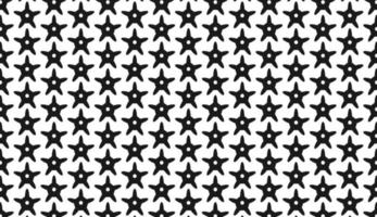 naadloos patroon. ster geometrisch motief. eenvoudig zwart-wit ontwerp. kan worden gebruikt voor posters, brochures, ansichtkaarten en andere afdrukbehoeften. vector illustratie