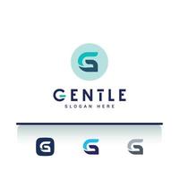 letter g eenvoudig plat logo vector