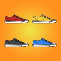 sneakers zijn casual schoenen, vectorillustratie eps.10 vector