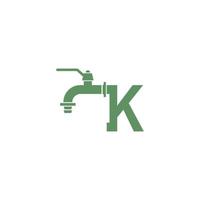 kraan icoon met letter k logo ontwerp vector