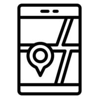 eenvoudig gps-vectorpictogram, bewerkbaar, 48 pixel vector