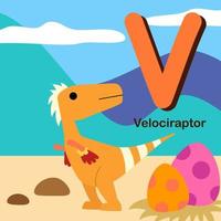 leuke cartoonillustraties met dinosaurus 26 alfabet vector