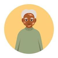 avatar van vitiligo-man. portret van depigmentate mens. wereld vitiligo dag. vector