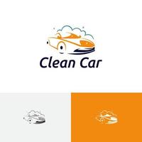 schoon wasstraat silhouet wasstraat zeep schuim auto service abstract logo vector