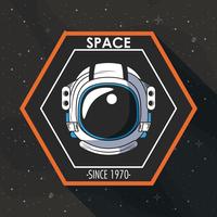 Space explorer patch embleemontwerp vector