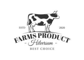 melk boerderij label geïsoleerd op een witte achtergrond vector