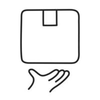 zorg. hand getrokken doodle winkelen pictogram. vector