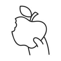 appel .eten en drinken doodles. vector