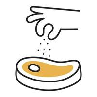 biefstuk. hand getrokken doodle koken pictogram. vector