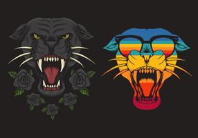 Retro Panter Set vector