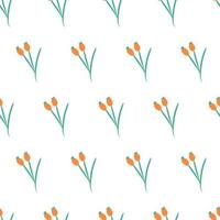 doodle naadloos patroon met kleurrijke bloem voor behangontwerp. natuur textiel print. hand getekende vector patroon.