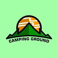 camping logo ontwerp vector