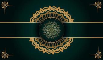 luxe mandala vector achtergrond met gouden arabesk koninklijke patroon vector