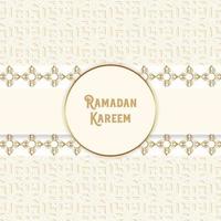 ramadan kareem met islamitische patroonachtergrond vector