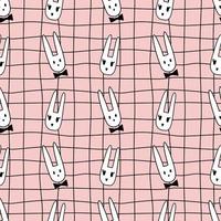 naadloze strepen achtergrond met kleine konijntjes. gelukkig Pasen. naadloos patroon. inpakpapier patroon. patronen voor het decoreren van banners, behang. vector