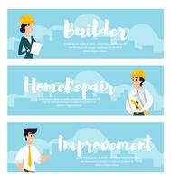 Set van illustraties van architecten op het werk vector