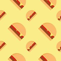 hamburger naadloos patroon. hamburger platte ontwerp vectorillustratie vector