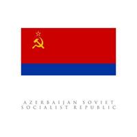 vlag van de sovjet-socialistische republiek van azerbeidzjan. geïsoleerd op witte achtergrond vector