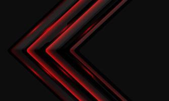 abstract zwart rood licht pijl circuit cyber technologie richting met lege ruimte ontwerp moderne futuristische achtergrond vector