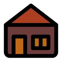 huis met gevuld lijnpictogram geschikt voor huispictogramreeks vector