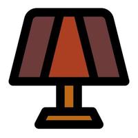 nachtlamp met gevuld lijnpictogram geschikt voor huispictogramreeks vector