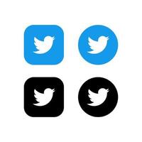 twitter sociale media pictogram vector