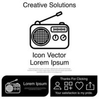 radio pictogram vector eps 10