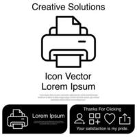 printer pictogram vector eps 10