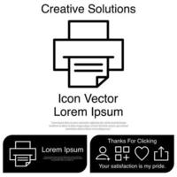 printer pictogram vector eps 10