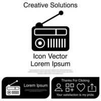 radio pictogram vector eps 10