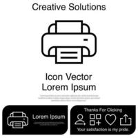 printer pictogram vector eps 10