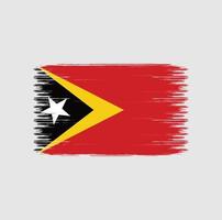 timor leste vlag penseelstreken. nationale vlag vector