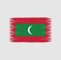 Malediven vlag penseelstreken. nationale vlag vector
