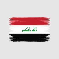 irak vlag penseelstreken. nationale vlag vector