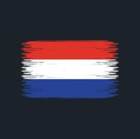 Nederlandse vlag penseelstreken. nationale vlag vector