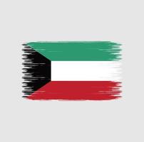 Koeweit vlag penseelstreken. nationale vlag vector