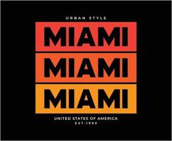 Miami typografie vector t-shirt ontwerp om af te drukken