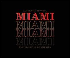 Miami typografie vector t-shirt ontwerp om af te drukken