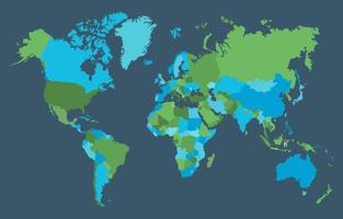 wereldkaart territorium sjabloon vector