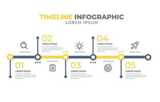 tijdlijn infographic sjabloon vector