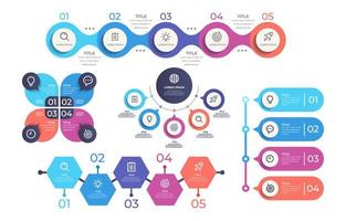 set van infographic element vector