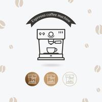 espresso koffiemachine icoon vector