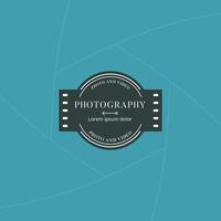 badge- of labelontwerp voor fotografie en film vector